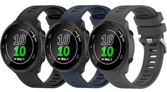 SAVITA 6 stuks horlogebandhouder lus, siliconen horlogeband Keeper Retainer Bevestigingsring Onderdelen voor Smart Watch Band Polsband Vervanging (donkerblauw, 20 mm