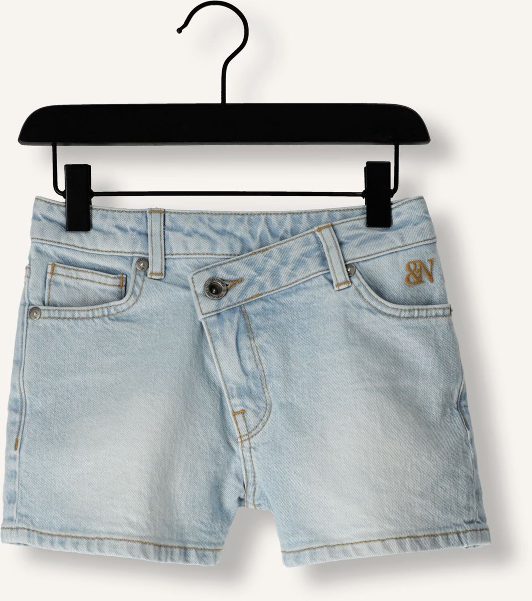 Nik & Nik Faye Denim Short Jeans Meisjes - Broek - Lichtblauw - Maat 176