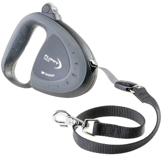 Ferplast Uitschuifbare hondenriem FLIPPY TECH, riem voor middelgrote honden tot 25 kg, uittrekbare riem max. 3 m. Enkele vergrendel- en ontgrendelingsknop, zwart Ferplast Uitschuifbare hondenriem FLIPPY TECH, riem voor middelgrote honden tot 25 kg, uittrekbare riem max. 3 m. Enkele vergrendel- en ontgrendelingsknop, zwart