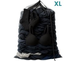 NORDIX Waszak Groot XL - 60x90CM - Waszakken - Laundry Bag - Wasnet - Waszakje - Treksysteem - Trekbandsluiting - Polyester - Schoenenzak - BLACK