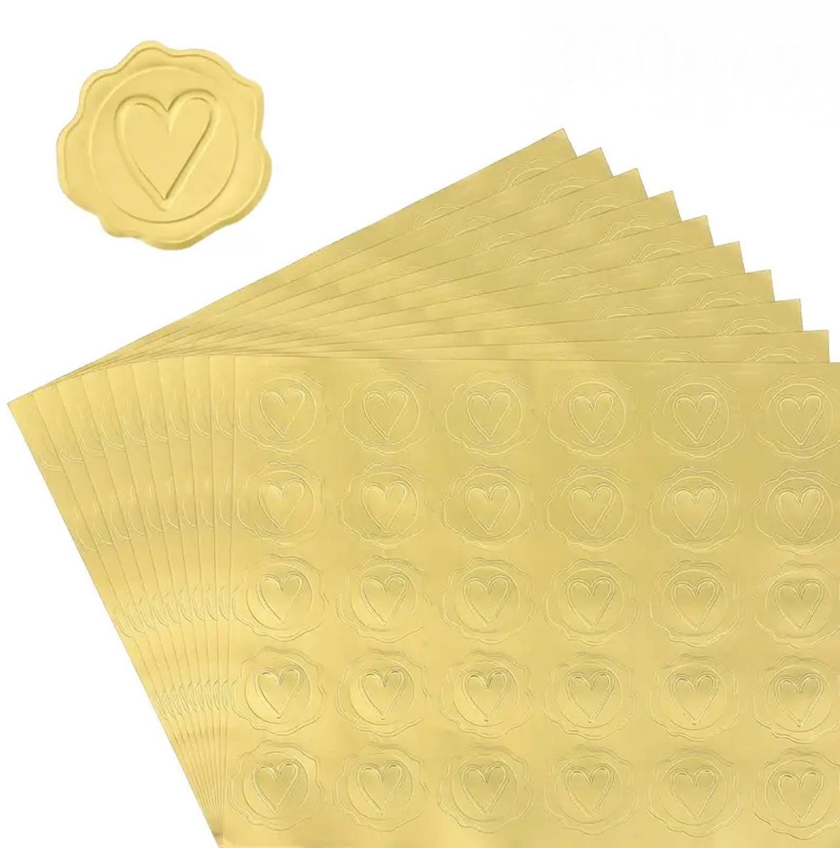Sluitzegels | envelop stickers | envelop sluit stickers | goud | hartje sticker