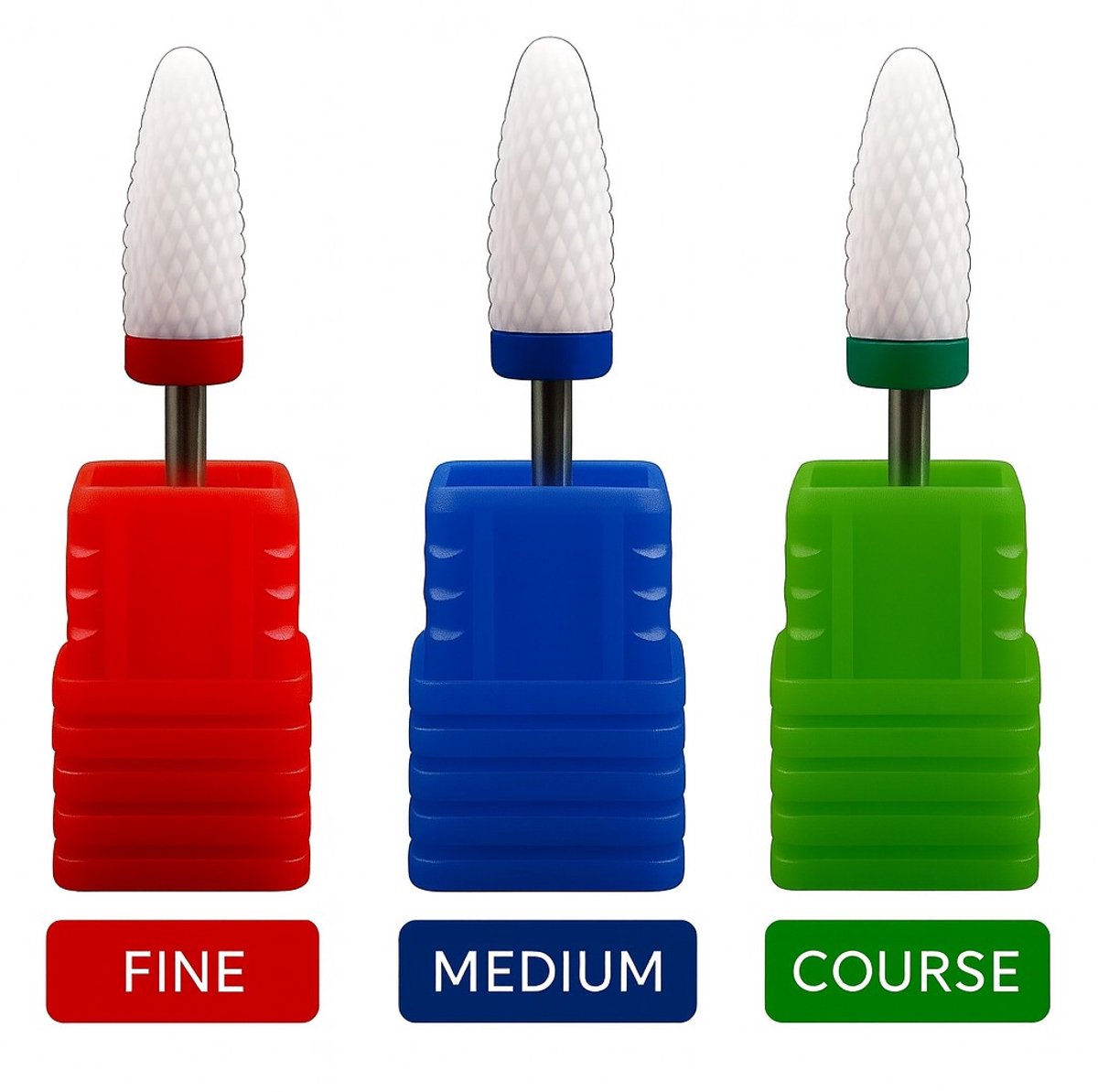 Goodbitz® - Bitjes Nagelfrees - 3 stuks - Flame Bit - Bitjes set - Bitjes nagelfrees - Bitjes nagelfrees Tungsten - Nagelbitjes - Opzetstukken nagelfrees