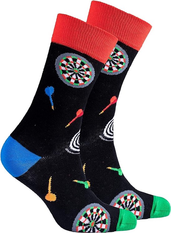 Chaussettes à imprimé fléchettes - taille 38-45 - unisexe - coton - joli cadeau