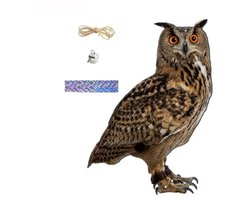 Duurzame Vogel afschrikkende Uil - Effectieve Vogelbeschermer met Bel voor Tuin en Fruitboomgaard