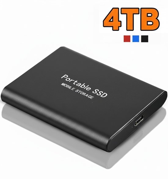 Clé USB externe - Disque dur - 4 To - SSD - Noir