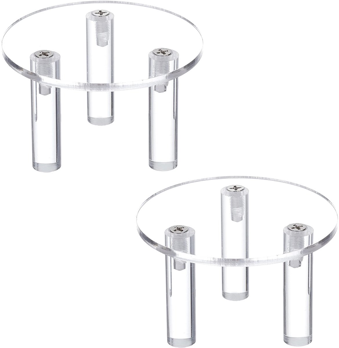 2 Sets Helder Acryl Sieraden Display Basis Ringen Houder Ronde Basis Sieraden Organizer Decoratieve Display Sokkels Figuur Modellen Sieraden Display Stands Voor Ringen Oorbellen