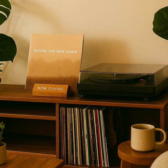 VIN UP® - Houten LP Houder 'Now Playing' - LP Standaard & Platenhouder voor Vinyl Display - Cadeau voor Muziekliefhebber — afbeelding 4