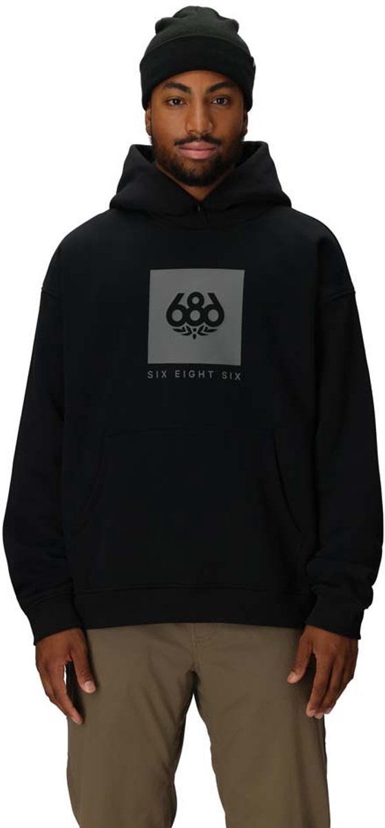 686 Knockout Logo Premium Heavyweight Fleece Met Kap Zwart L Man,Vrouw