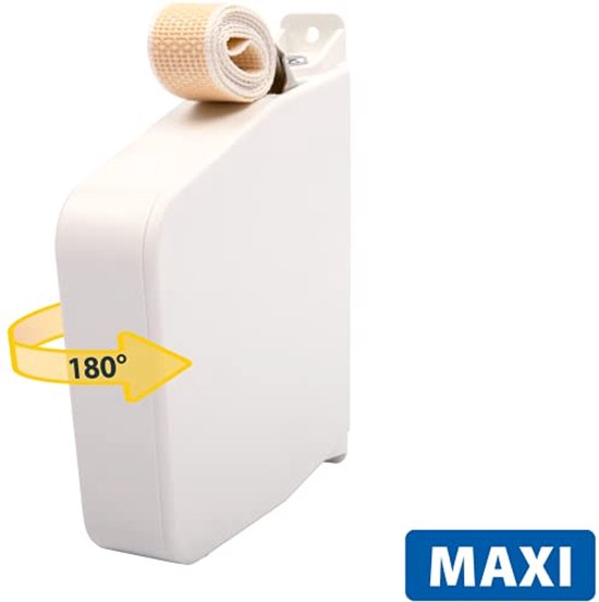 Rollwin riemwikkelaar, opbouw met scharniersysteem, kleur wit, met 5,3
