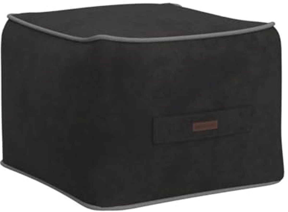 Comfortabele Kubus Poef - Zachte Fluwelen Zitzak voor Woonkamer en Slaapkamer - 45 x 45 cm - Antraciet