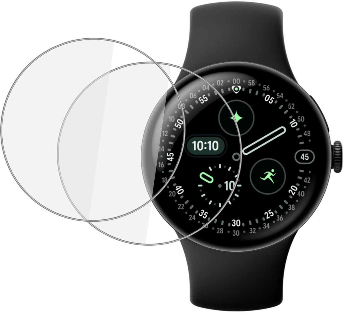2x Screenprotector geschikt voor Google Pixel Watch 4 41 mm - Folie Screen Protector