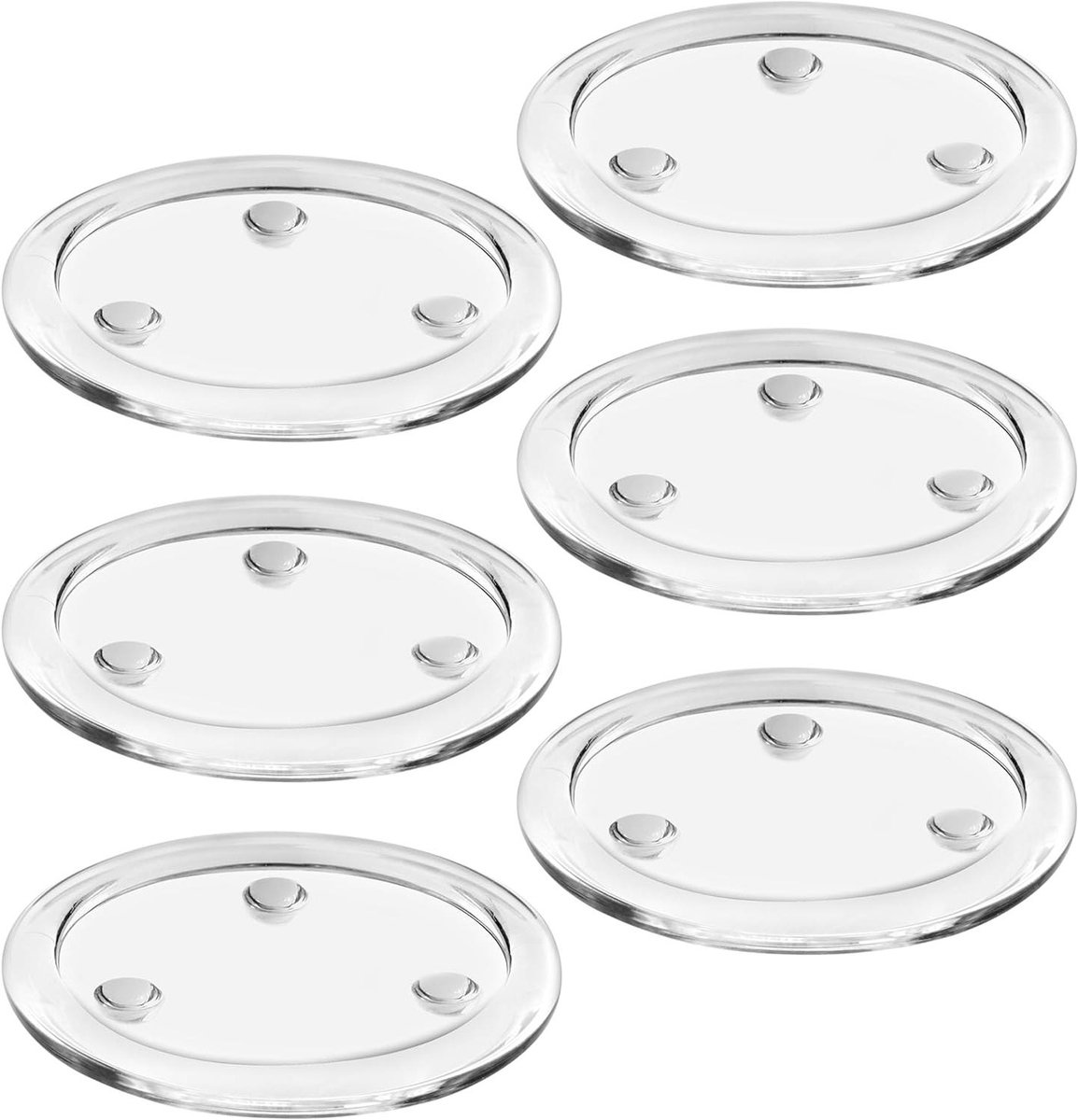Orivio - Glazen kaarsplaten set voor kaarsen - 10 cm - decoratie, bruiloft, feest, tafeldecoratie.
