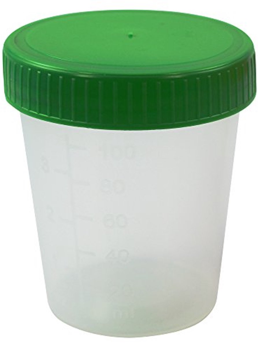Urine Monsterbekers met Deksel Set van 10 - 125 ml