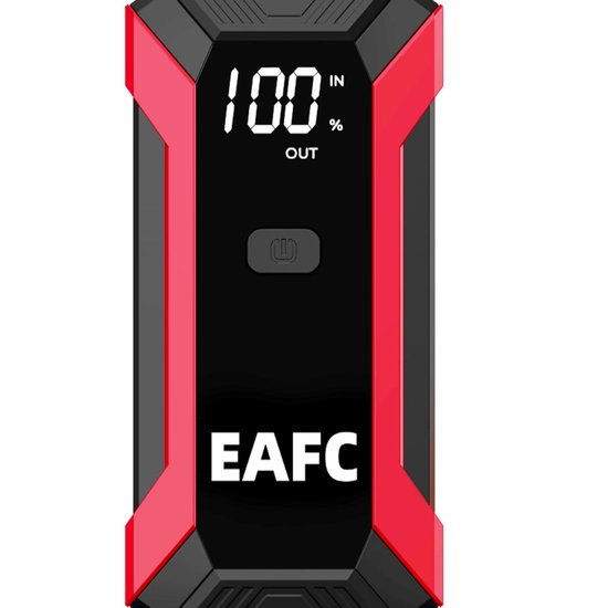 EAFC 12V Jumpstarter voor Auto – 1200A / 10000 mAh – 4-in-1 starthulp draagbare noodstartlader benzine auto powerbank booster accu startapparaat– Rood - Sinterklaas cadeau auto