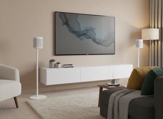 Vloerstandaard Sonos® One Sonos® One SL en Sonos® Play:1 speakers wit — afbeelding 4