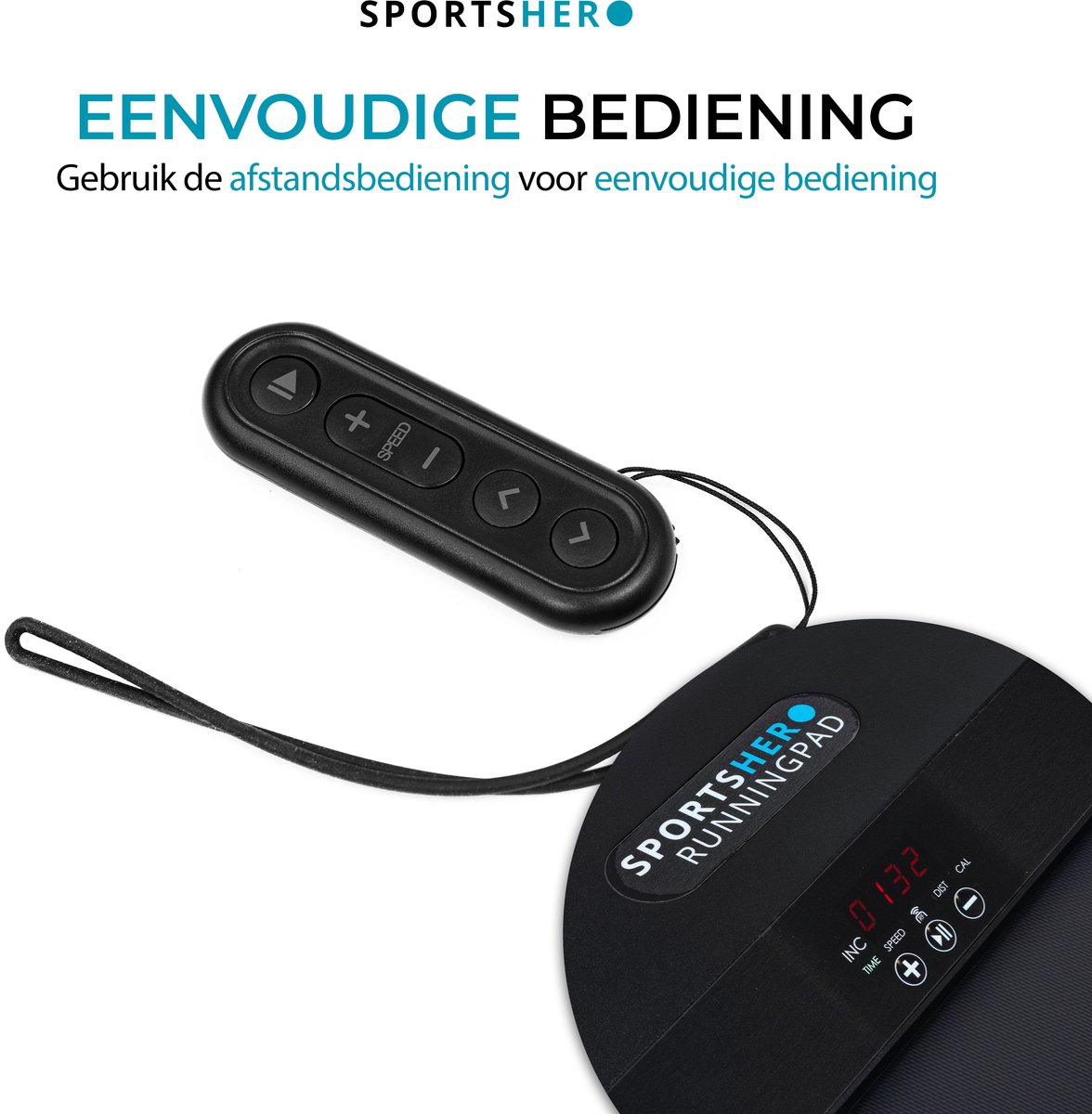 Afbeelding 3 van SPORTSHERO WALKR PRO - Loopband - Walking Pad - Automatische Helling 13% - 6KM/u