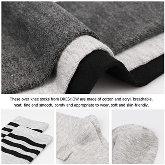 Thigh High Socks, Overknee Strümpfe, Overknee-Oberschenkel-Socken für