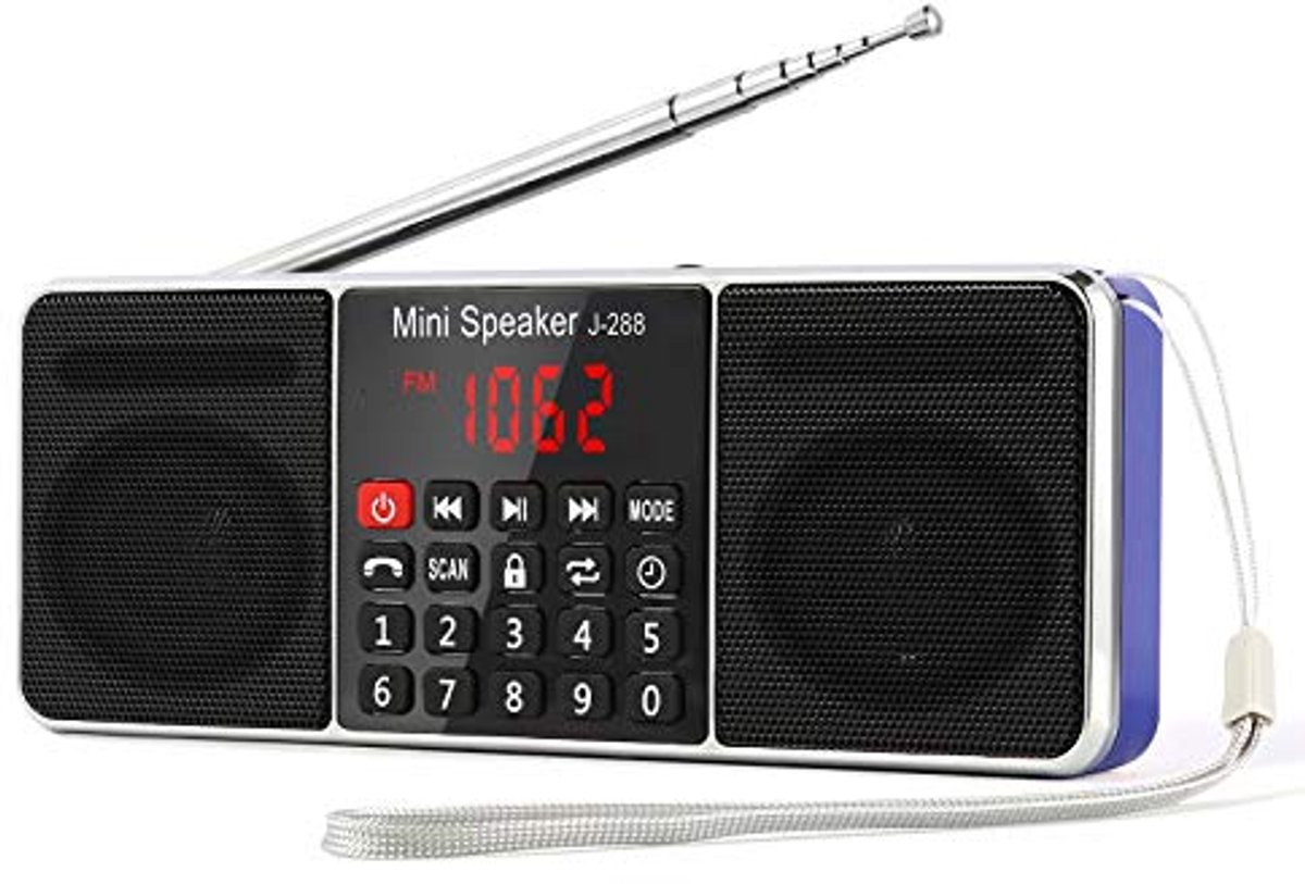 Draagbare FM/AM Radio met Bluetooth, MP3, TF, USB en LED-scherm