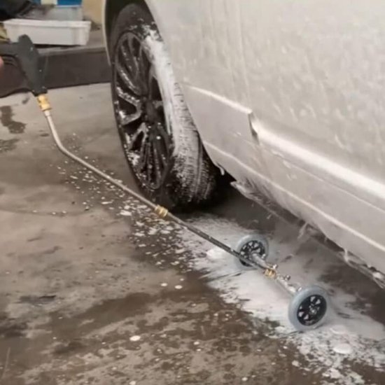 Tools 16 Inch Hogedrukreiniger Onderstelreiniger, Auto Chassis Washer 4000PSI, onder Car Wash, 1/4" Quick Connect, met rechte verlenging en 45° schuine toverstaf — afbeelding 3
