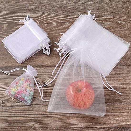100stk Organza zakjes 15x20cm Organzazakje Sieradenzakje Bruiloftszakjes Cadeauzakjes Lavendelzakjes voor Snoep, Sieraden,Verjaardag, Doop, Feest,Bruiloft Decoratie Goud