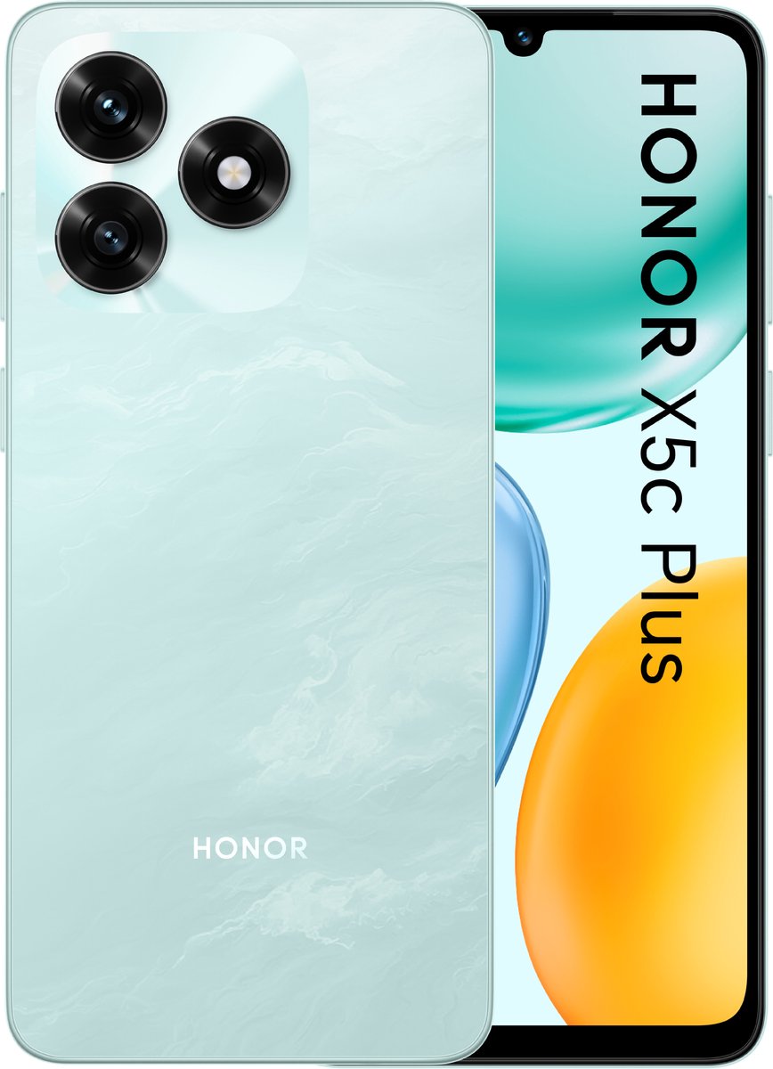 HONOR X5c Plus - Smartphone - 256GB - 4GB RAM - 6.74 inch 90Hz Display - 5260mAh Batterij - Ocean Cyan