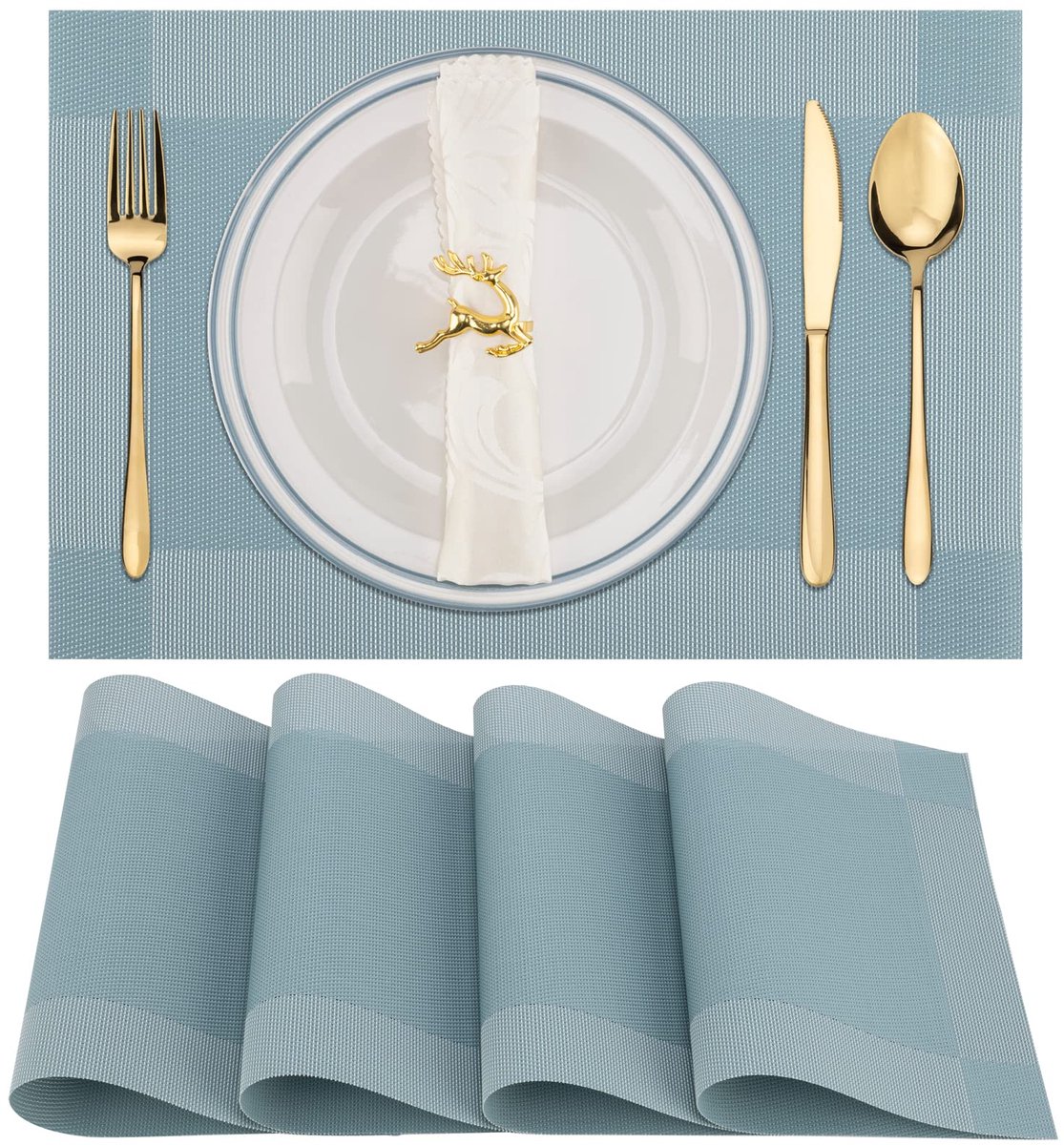 Ibenzoa® Set van 4 stijlvolle en hittebestendige placemats voor eettafel
