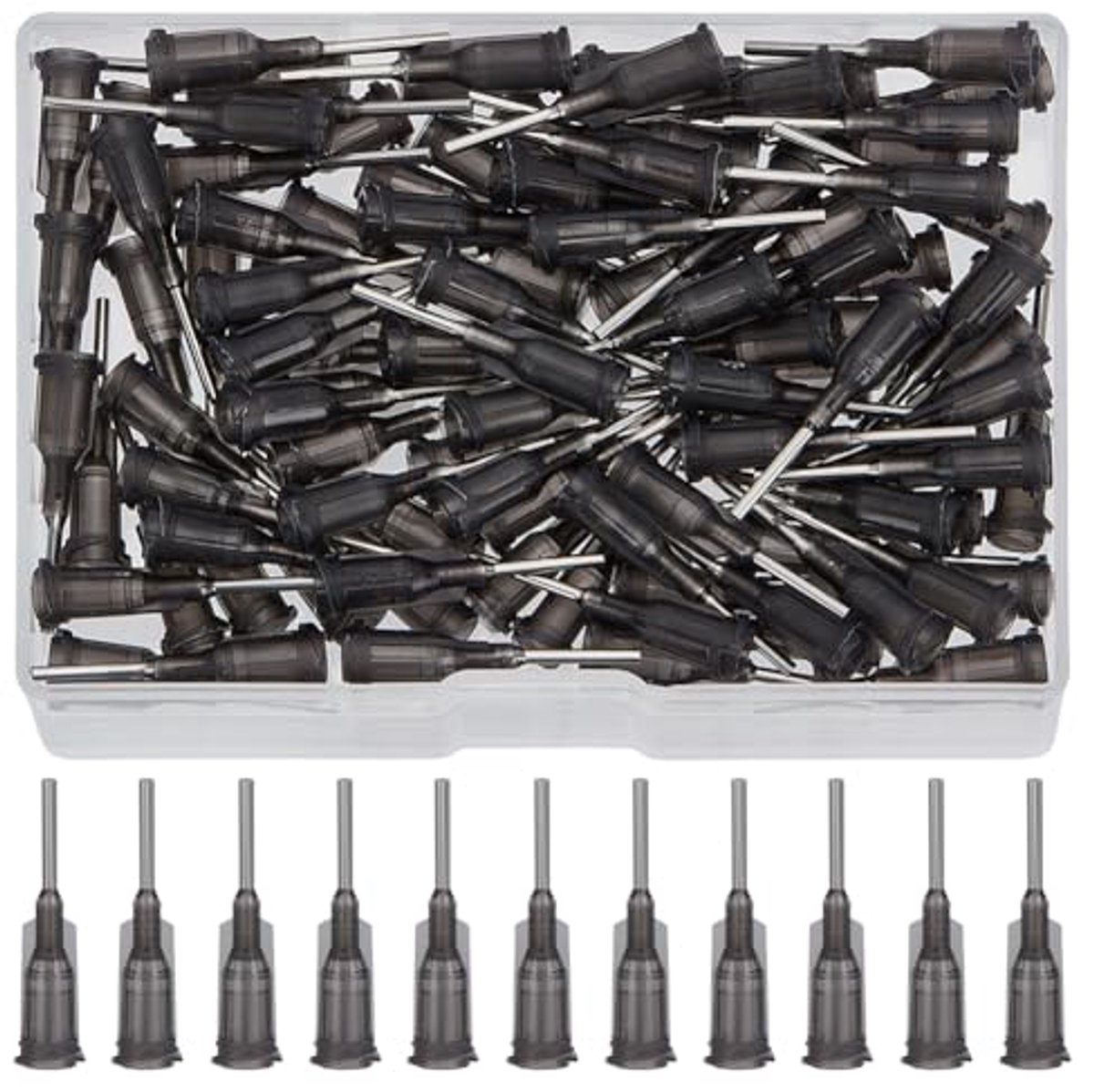 120 stuks 16 G doseernaald met stompe punt met luer-lock 30,5 mm lange precisie stompe naalden voor grijze kunststof vloeistoffen met roestvrijstalen pin 201