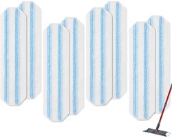 8-Pack - Microvezel dweilpadvervanging geschikt voor O Cedar H2pro mopsysteem - Dweilkopvervanging geschikt voor O-Cedar/Vileda H2pro - Machinewasbaar, Herbruikbare padvervanging - Voor Diepe Reiniging