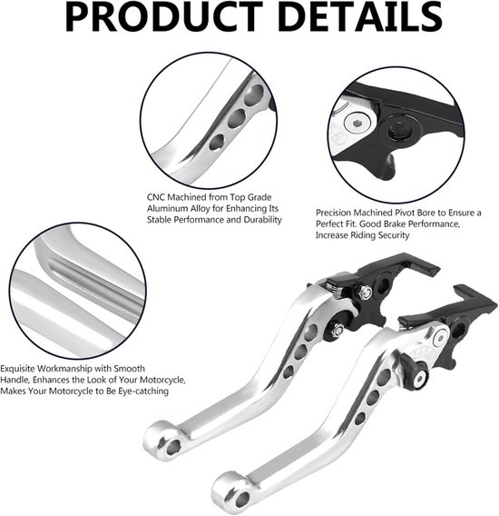 Geschikt Voor 50-125CC Pit Dirt Bike 22mm 7/8 ''Motor Aluminium Verstelbare Rem Koppelingshendel Handvat Baars Accessoires kopen vanaf een prijs van 5.5