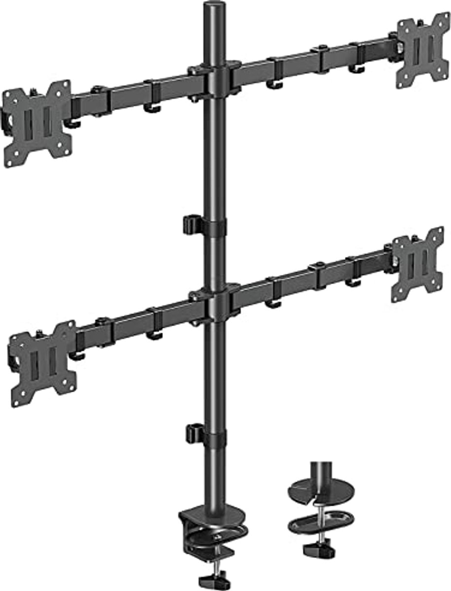 Verstelbare Quad Monitor Stand voor 4 Monitoren tot 32 inch