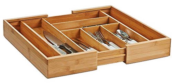 KESPER FSC® Bamboe Bestekbak Dienblad met Handvatten | Besteklade