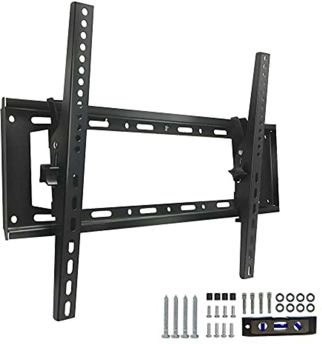 Verstelbare tv-muurbeugel voor platte en gebogen tv's (32-75 inch) - Kantel- en draait functie, VESA 400x600