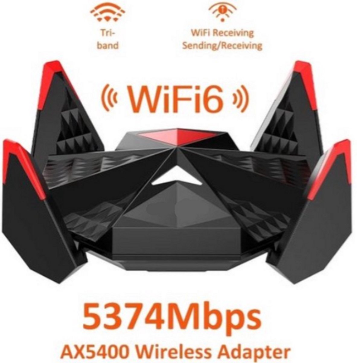 Internet Modem Wifi Versterker 5374Mbps Gigabit Wifi Adapter Ax5400 Wifi6 E-Sport Usb Draadloze Netwerkkaart Hoge Snelheid 2.4/5.8/6Ghz Wi-Fi Ontvanger Win10/11