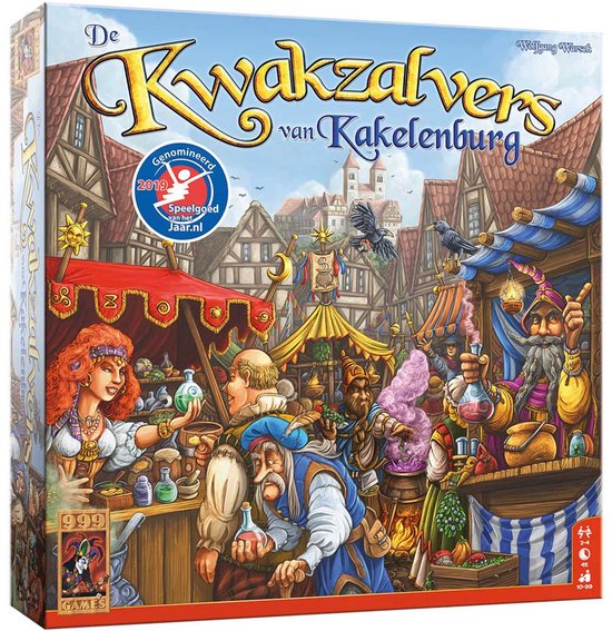 999 Games - De Kwakzalvers van Kakelenburg - Bordspel - Familiespel - Speel met z'n allen tegelijk! - Gezelschapsspel