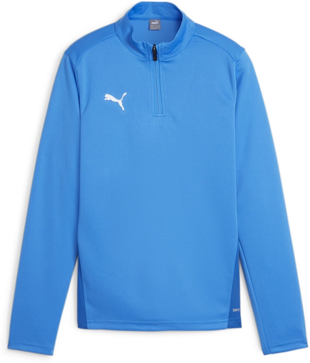 Puma Kinder Shirt TeamGoal Training 1/4 Zip Top Jr 658632 Electric Lemonade-Puma -Puma Team Royal-140 Blauw
