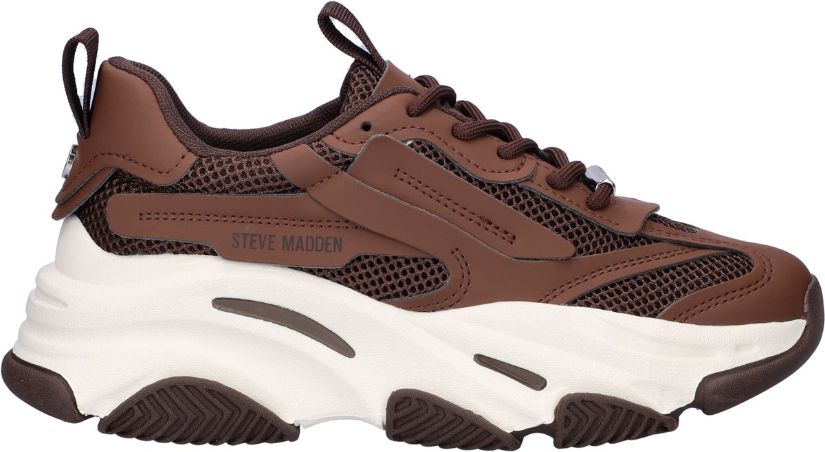 Steve Madden Possession Sneakers Laag - Donkerbruin - Maat 39