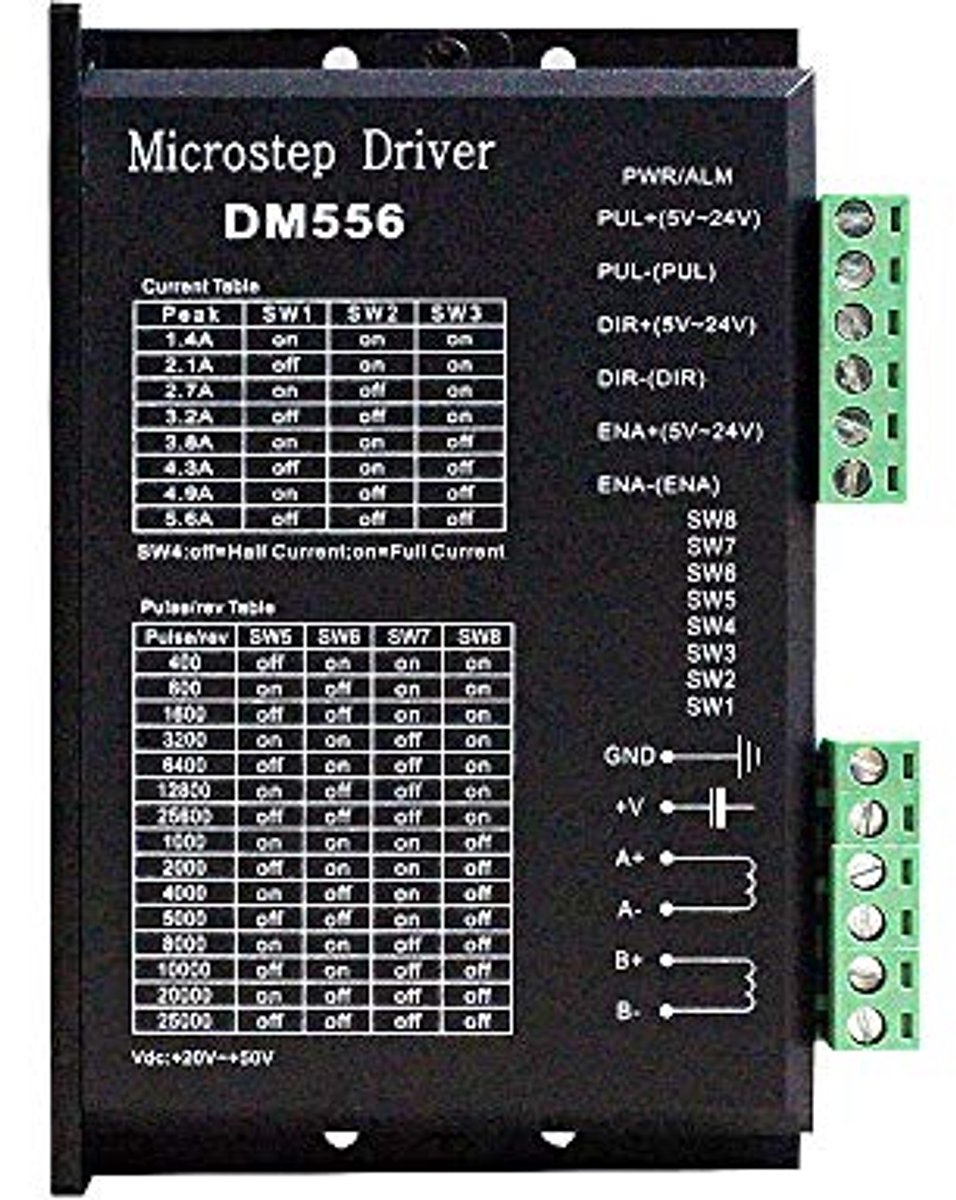 Digitale Stepper Driver voor 2-fase Stappenmotor 20-50V DC Max 5.6A met 128 onderverdelingen