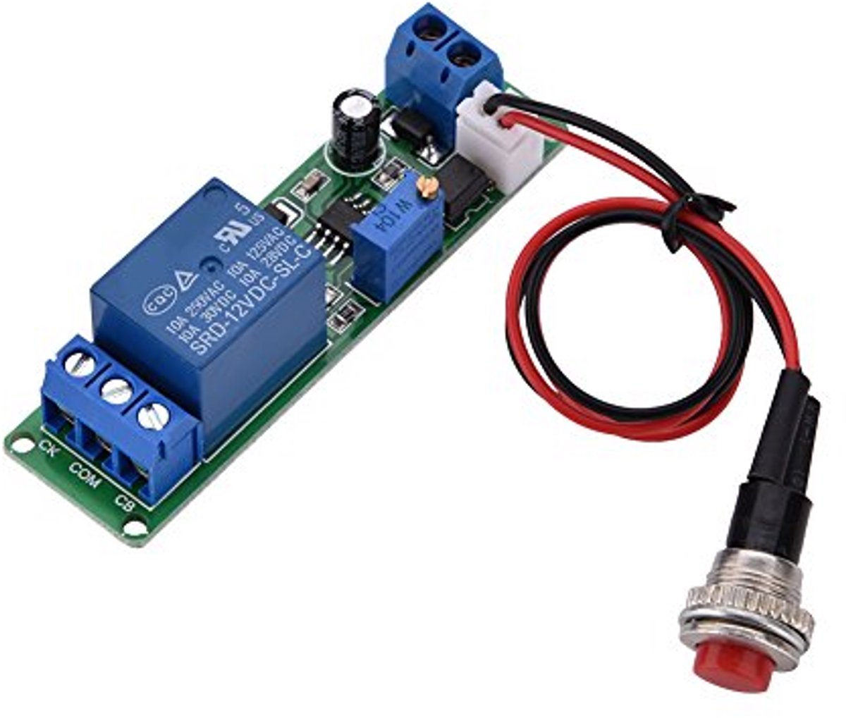 Instelbare Timer Vertraging Schakel Module 12V met Tijdschakelaar 1-10sec