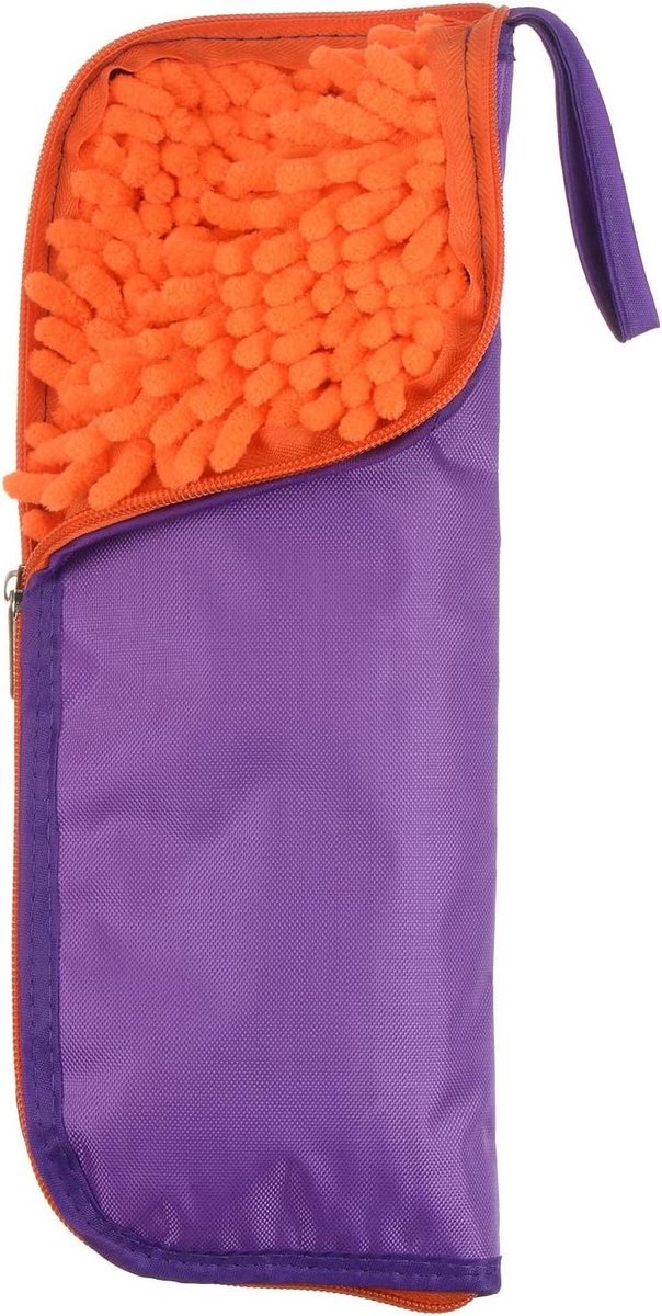 Allecto plus - Opvouwbare Chenille Paraplu voor Opslag en Transport, Waterdicht, Paars, 11,8 x 5 inch