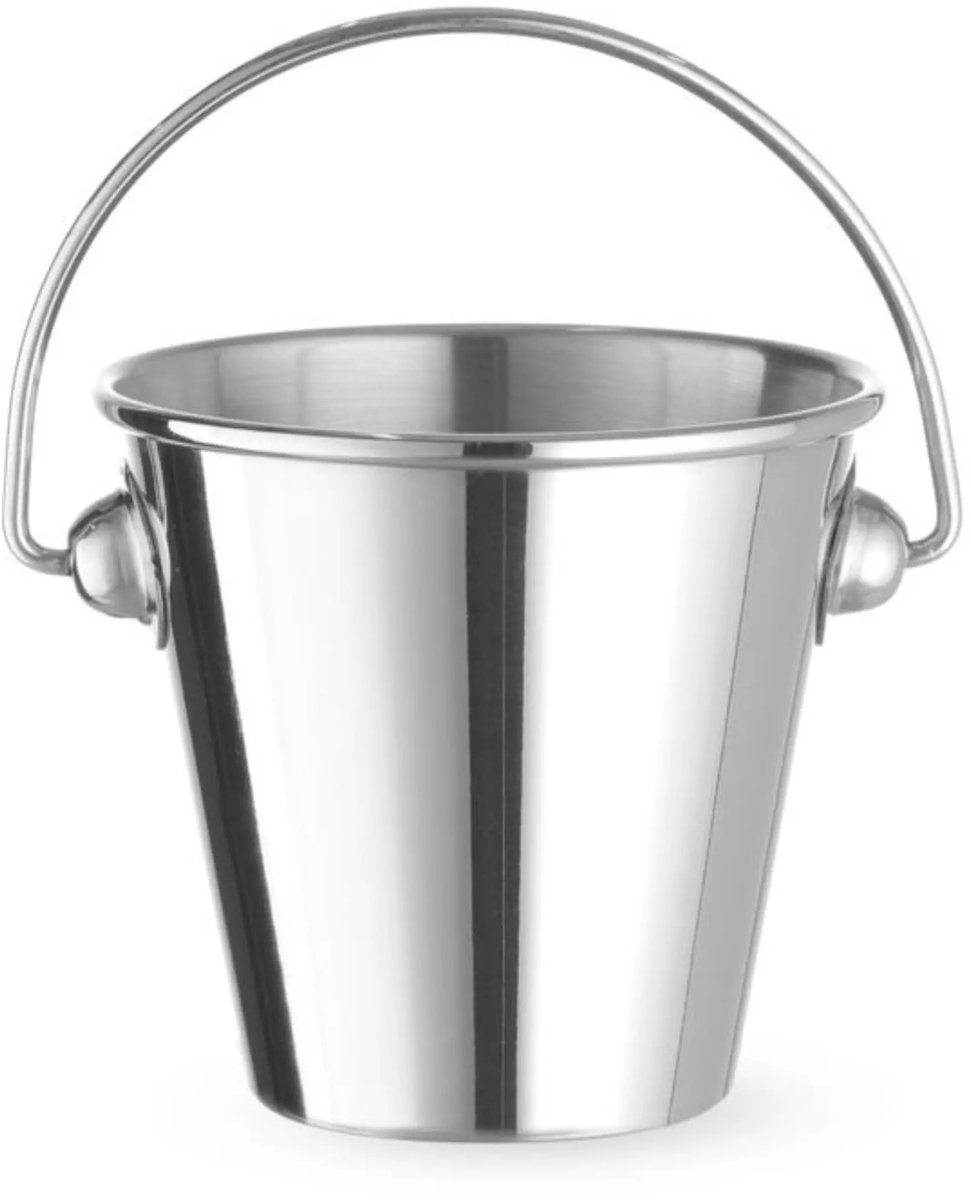 HENDI Serveeremmer rvs met handgreep - diameter 7,5 x hoogte 6,6 cm - zilver - snacks horeca