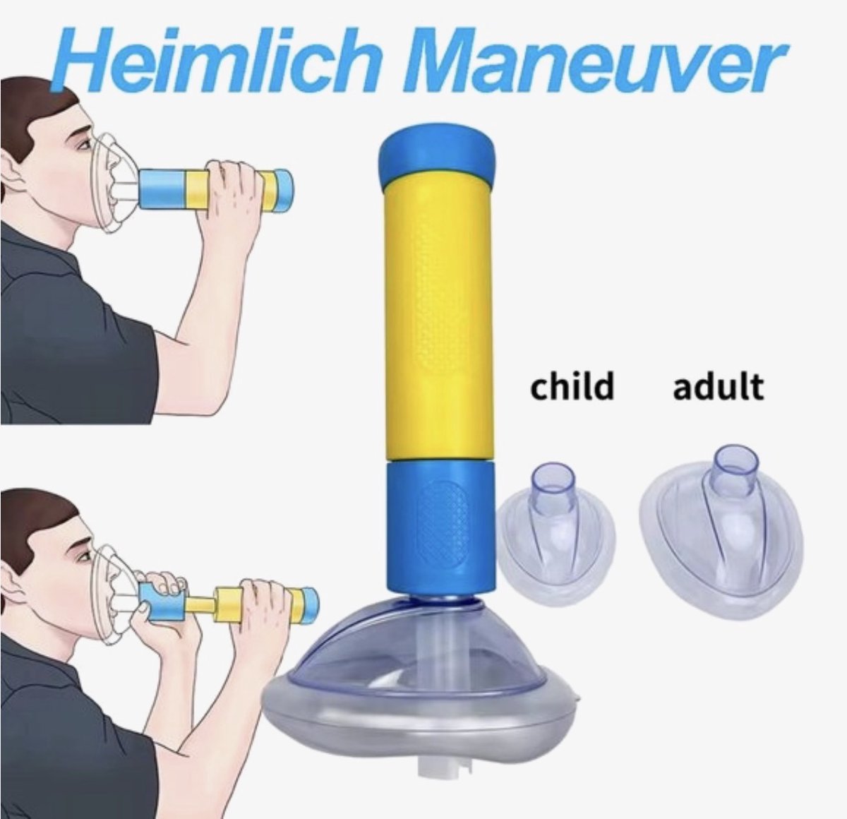 Anti verstikking reddingsapparaat Anti-verstikking gezichtsmasker Emergency Home Rescue EHBO-kit voor volwassenen en kinderen