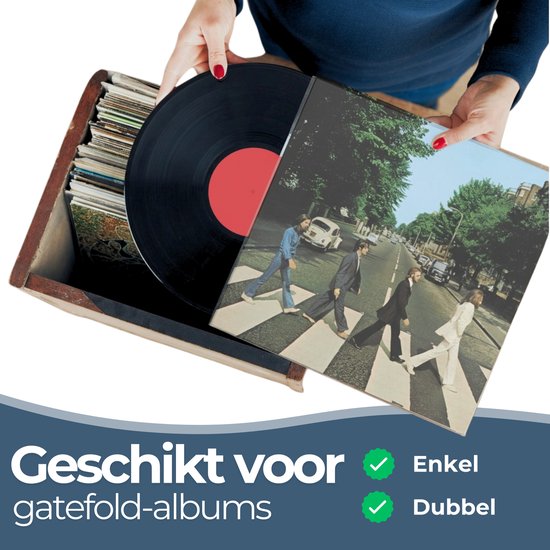 Amido® LP hoezen 25 stuks – Polyethyleen extra stevig - LP hoes - Vinyl hoes – VinylCare Essential ShieldSleeve Record Sleeves – LP beschermhoezen - Buitenhoezen voor standaard LP’s - 100 Micron — afbeelding 4