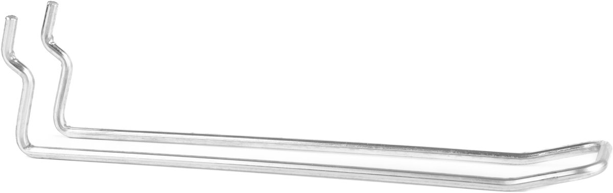 5 stuks - 16cm - Dubbele Gaatjeswand / Perfowandhaak / Boardhaak / Displayhaak - Metaal - type: PHO-16D