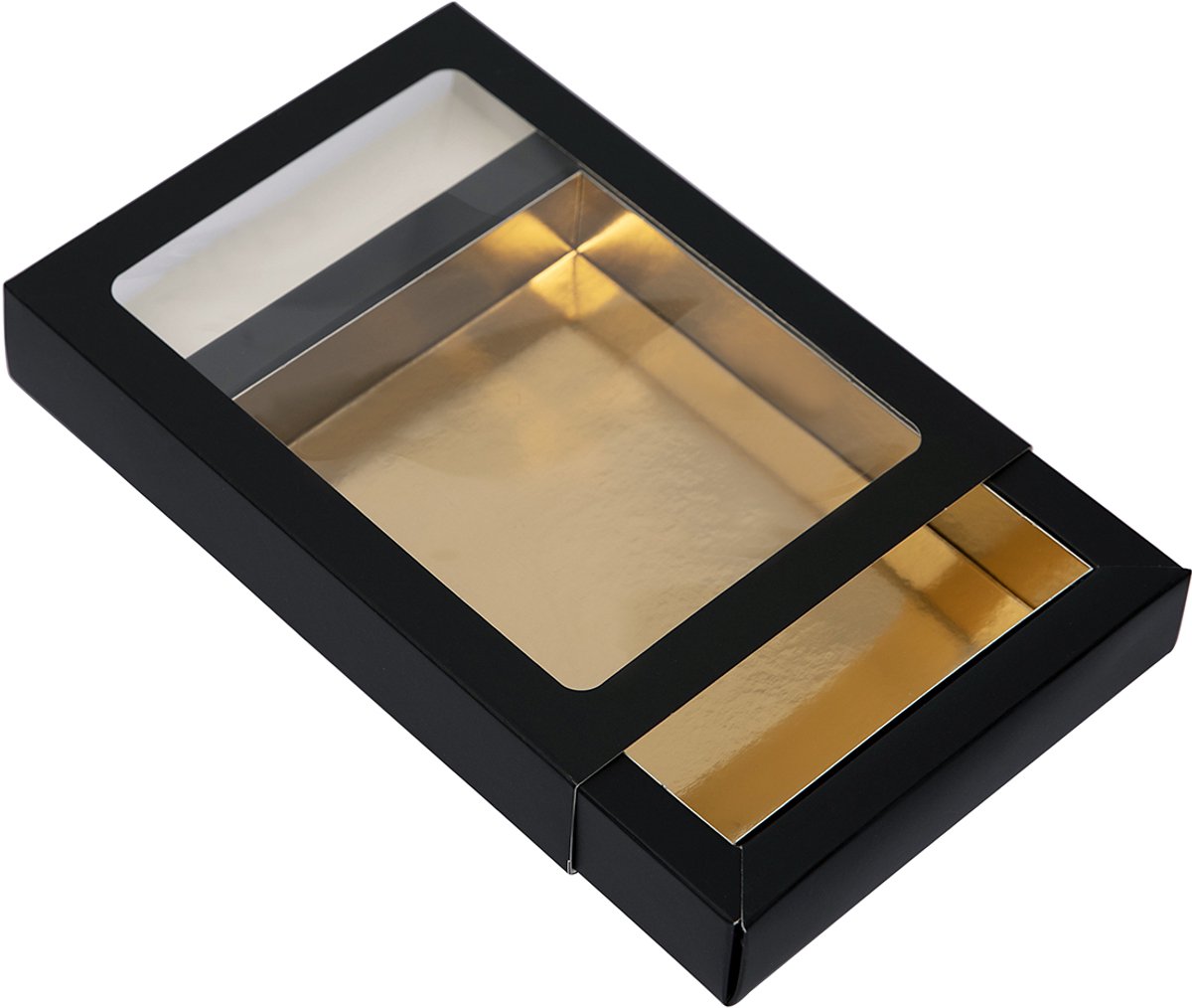 Chocoladeletterdoos GK7 Zwart / Goud 3st