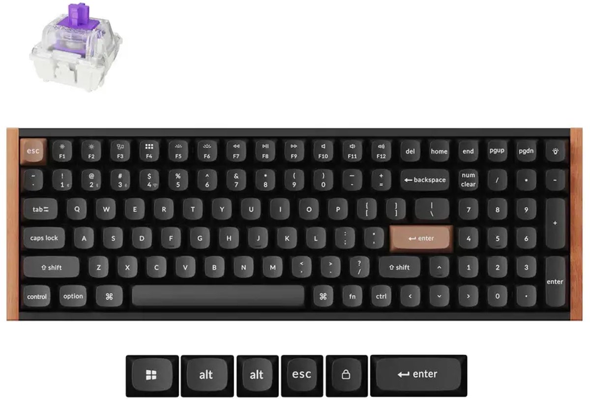 Keychron K4 HE toetsenbord Nebula special edition zwart