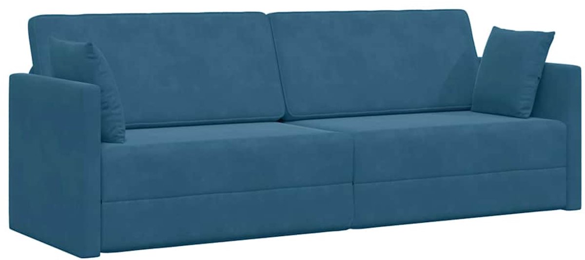 Slaapbank - Uitklapbaar - Slaapstoel - Logeerbed - Zetelbed - Slaapfauteuil - Vouwbed - 2 persoons - Zeer comfortabel - Blauw
