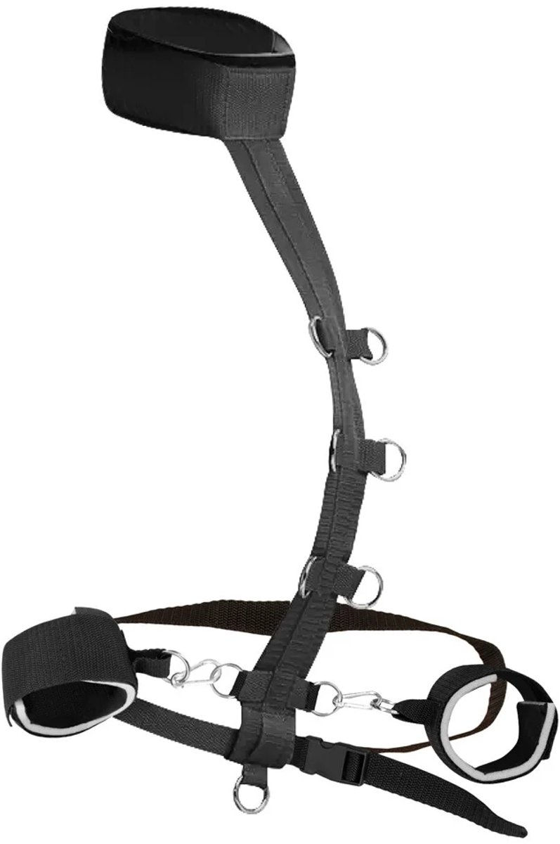 Bondage Nylon Harnas met Klittenband en Boeien