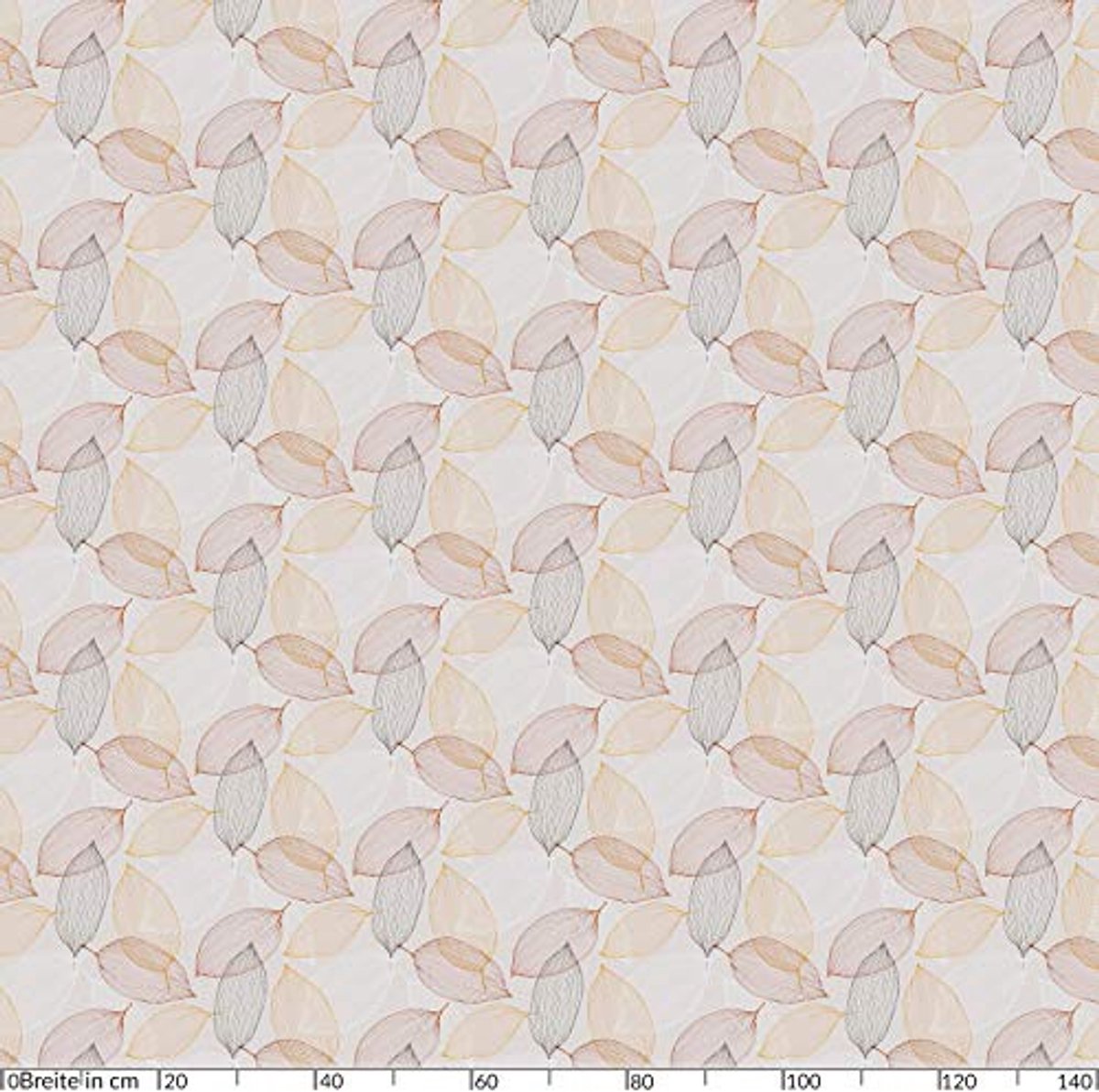 Afwasbaar tafelkleed 120 x 140 cm - Abstracte bladeren in beige
