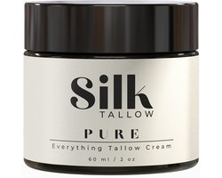 Silk Tallow Pure - Original Beef Tallow Crème - 100% Natuurlijk - Emu Olie - Jojoba Olie - Ongeparfurmeerd - 60 ml