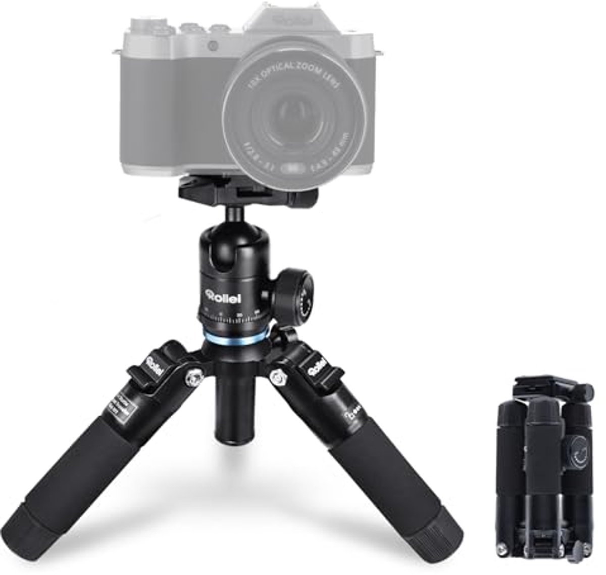 Compact Lichtgewicht Reisstatief met Arca Swiss Balhoofd voor DSLR en Macro Fotografie